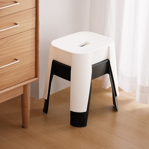 Taburete de baño de plástico Zhenying ZY, color blanco puro, grueso, apilable, para baño y uso infantil. - Product Image 4