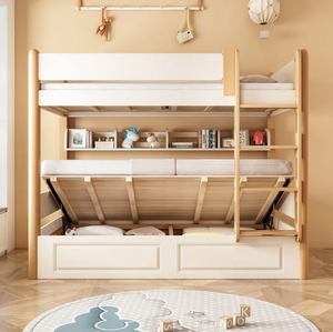 Meubles de chambre à coucher en <span class=keywords><strong>bois</strong></span> avec barrières, <span class=keywords><strong>lit</strong></span> pour enfants, berceau pour bébé - Product Image 2
