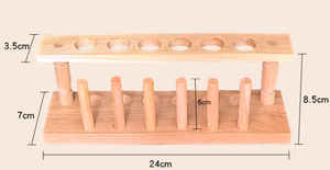 Support de <span class=keywords><strong>tube</strong></span> <span class=keywords><strong>à</strong></span> <span class=keywords><strong>essai</strong></span> <span class=keywords><strong>en</strong></span> <span class=keywords><strong>bois</strong></span> <span class=keywords><strong>à</strong></span> 6 trous - Product Image 2