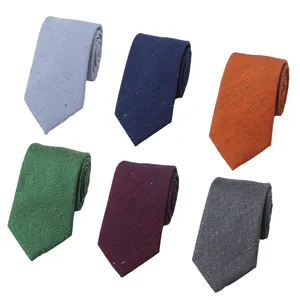 Classical Solid Woven Necktie Business Style 100% Silk Multicolor Plain Ties Mens Navy Neck Ties for Men