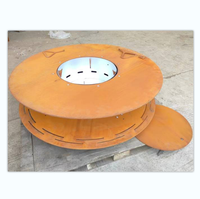 Bol à feu de bois en acier corten pour jardin table à manger pour barbecue