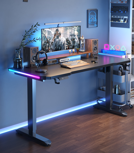 Hot bán Chất lượng cao cơ giới Chiều cao có thể điều chỉnh máy tính bàn điện chơi game Bảng PC bàn LED - Product Image 1