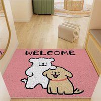Nouveau tapis de sol antidérapant personnalisé, paillasson, tapis de sol en soie à motif de dessin animé, tapis d'intérieur en PVC à boucles