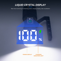 Linterna LED Recargable de 30W Súper Brillante con Zoom, de Aleación de Aluminio, Resistente al Agua, con Pantalla Digital de Energía