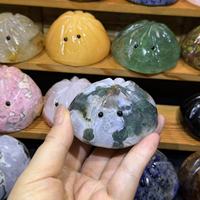 Artisanat en cristal de qualité usine : sculptures en pierre mixte (quartz rose, agate mousse) pour la décoration et la lithothérapie