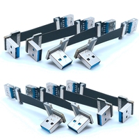 Câble d'extension FFC FPV plat USB 3.0 mâle-femelle avec port coudé à 90 degrés, emballé