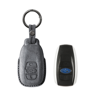 Autocollant Alcantara Xingcong pour clé de voiture, compatible avec Forester, Outback, Impreza, Crosstrek, étui pour clé