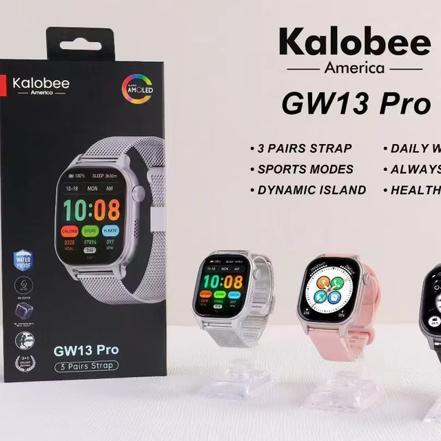 GW13 PRO 1.88inch Amoled Smart Watch 3 Pairs Watch Straps Sports Mode 450mah Battery Fitness Bands Androids Smartwatches