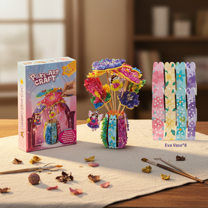 ดอกไม้สร้างสรรค์เจ้าหญิงโปเก-อาร์ต คราฟท์ แฮนด์เมด DIY แจกันกระดาษนางฟ้า ของเล่นเด็กผู้หญิงเพื่อการศึกษา ของเล่นแปลกใหม่ TUSIRUI - Product Image 1