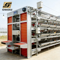 Cage d'élevage automatique pour poules pondeuses, type H, galvanisée, pour l'élevage avicole en batterie, pour la production d'œufs