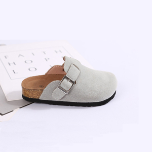 Venta al por mayor suave Birken Suede Cork pie cama zapatilla para mujeres y niños ligero diseño plano de Punta cerrada para la temporada de primavera - Product Image 6