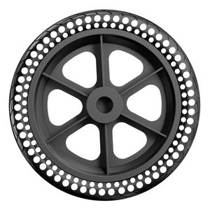 Fauteuil roulant léger en alliage d'aluminium noir avec pneus alvéolés de 12 pouces, double suspension <span class=keywords><strong>avant</strong></span> et coussin en cuir pour personnes âgées et handicapées - Product Image 5