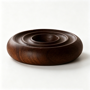 Ensemble de sous-verres en bois artisanal de qualité supérieure - Sous-verres en bois massif naturel avec finition résistante à la chaleur - Product Image 1