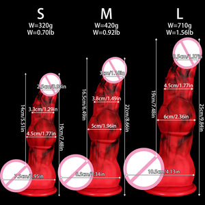 Dildo surdimensionné à nœud fantaisie, plug anal réaliste style chien, jouet sexuel texturé avec base à ventouse, pour adultes BDSM <span class=keywords><strong>gay</strong></span> - Product Image 4