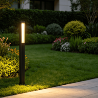 Lampe de jardin LED extérieure moderne en aluminium moulé sous pression IP54, diffuseur en PC, 3000K, éclairage de balise pour allée de jardin, cour