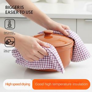 <span class=keywords><strong>Serviette</strong></span> à thé en microfibre de polyester 30x30cm, confortable, facile à nettoyer, <span class=keywords><strong>serviette</strong></span> à main, jacquard teint en fil, à séchage rapide - Product Image 5