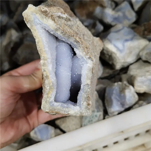 All'ingrosso cristalli naturali grezzi di pietra messicana Druzy curativo blu pazzo pizzo agata esemplare di pietra per la vendita - Product Image 3