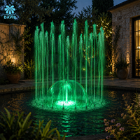 Fontaine musicale dansante personnalisée 2m/3m pour extérieur, PLC/DMX 512, en acier inoxydable durable, design moderne, ornement de jardin, garantie 3 ans