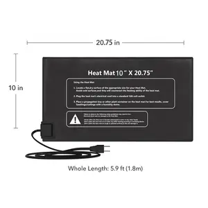 SINOWELL 10 "x 20.75" 방수 전파 모종 열 매트