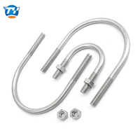 UTT81 Kit complet de boulons en U galvanisés anti-corrosion avec écrous et rondelles pour système de fixation de conduites d'eau et de chauffage