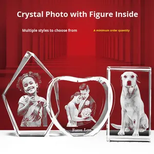 <span class=keywords><strong>Portrait</strong></span> d'animal de compagnie personnalisé <span class=keywords><strong>chat</strong></span> chien impression photo 3D gravure laser sur cristal souvenir de la saint-valentin autre produit d'artisanat en cristal - Product Image 5