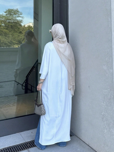 Pañuelo Grande Elegante e Informal de Color Sólido, Tela de Oriente Medio, Abaya al por Mayor para la Temporada de Verano - Product Image 3