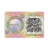 Etiqueta holográfica 3D personalizada, efecto de color verdadero, pegatina de código QR de seguridad para etiquetas de embalaje