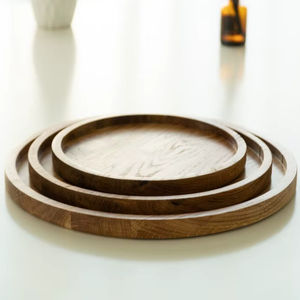 Bandeja de Servicio de Madera Ecológica Pulida de Gran Tamaño con Logotipo Personalizado para Servicio de Desayuno y Café, Decoración del Hogar, Precio Bajo - Product Image 1