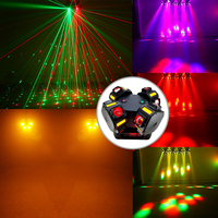 Nouvelle lampe de scène à faisceau rotatif à 360 degrés RGBW 4 en 1 avec laser RG pour discothèque, bar, club de musique