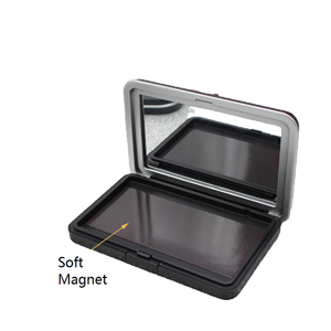 Custodia vuota ombretto <span class=keywords><strong>nero</strong></span> opaco contenitore fard polvere per trucco e ombretto magnetico compatto Palette - Product Image 6