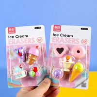 Cadeaux scolaires pour enfants, mini gommes créatives mignonnes de style kawaii en forme de crème glacée pour les filles
