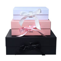 Boîte cadeau en carton rigide personnalisée, fermeture magnétique, ruban satiné, emballage recyclable pour bijoux de mariage, cosmétiques, cadeaux