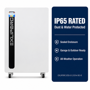 Batterie au lithium fer phosphate 16 kWh 51,2 V 314 Ah IP65 8000 cycles avec BMS intelligent et moniteur WiFi pour autoconsommation solaire - Product Image 1