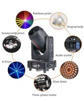 Corps en aluminium et fer 380W 17R faisceau de lumière de scène à tête mobile avec deux prismes pour KTV Disco mariage DJ fête