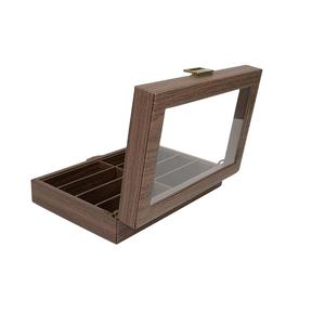 High-end MDF/Pu Leather 8 Slot Handmade Sunglasses Watch Organizer Multi-function Watch Stand Box Jewelry Display - Product Image 3