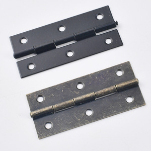 Charnière de type H standard 74x34mm en fer à montage en surface, bronze antique noir, antirouille, quincaillerie pour meubles - Product Image 4
