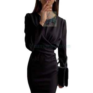 Abiti <span class=keywords><strong>da</strong></span> sera abiti <span class=keywords><strong>da</strong></span> donna eleganti ragazze in cotone abito <span class=keywords><strong>da</strong></span> notte <span class=keywords><strong>abbigliamento</strong></span> <span class=keywords><strong>cerimonia</strong></span> di apertura - Product Image 2