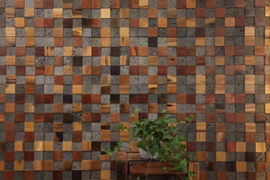 Kiến Trúc Vuông Đá Gỗ Tường Bao Gồm Bảng Trang Trí Nội Thất <span class=keywords><strong>3d</strong></span> Gỗ Tự Nhiên Tường Panel - Product Image 4