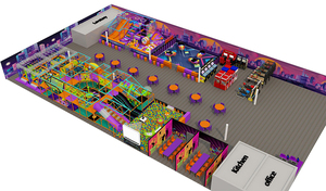 Chuyên Nghiệp Thiết Kế Hiện Đại Lớn Bóng Hồ Bơi Trượt Trẻ Em Chơi Khu Vực Thiết Bị Trẻ Em Của Sân Chơi Trong Nhà - Product Image 2