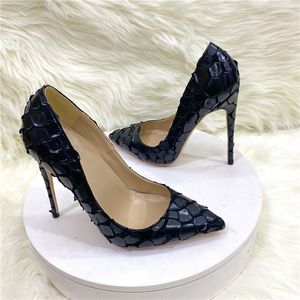 Chaussures sexy pour femmes, talons aiguilles noirs pour soirée, club, travail, 8CM/10CM/12CM - Product Image 5