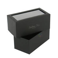Boîtes à desserts personnalisées de luxe écologiques pour gâteaux de lune et baklavas, emballage en carton avec fenêtre et fermeture magnétique, idéales comme cadeaux d'entreprise