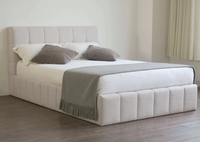 Lit Ottoman Moderne en Bois avec Sommier Relevable et Rangement, Taille Double, Meubles de Chambre à Coucher Exposés à l'IMM Cologne