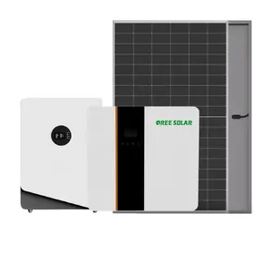 Sistema di pannelli solari ibridi 5KW kit completi Array di moduli domestici con Inverter intelligente produttore di generatori di energia a batteria al litio