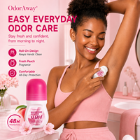 Déodorant Roll-on Personnalisé avec Logo, Défense au Magnésium, Parfum Pêche, Certifié Halal, Sans Aluminium, Déodorant Naturel en Stick pour Femmes