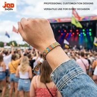 Bracelets en polyester écologiques personnalisés, boucle réglable, confortables, durables, bracelets promotionnels en tissu VIP pour événements