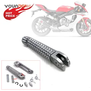 Pedal de aluminio CNC para motocicleta, pedales delanteros, reposapiés, accesorios para clavijas de pie, Pedal de cambio de motocicleta para YAMAHA R1 R6