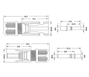 Panel Solar impermeable IP67, herramienta de Cable, conectores fotovoltaicos, 1000v, <span class=keywords><strong>kayal</strong></span> 30a, macho/hembra, conector Solar MC 4 - Product Image 2