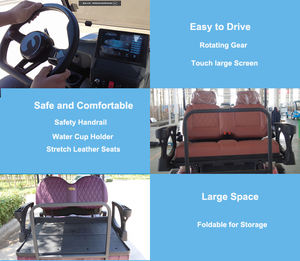 Batería de litio para la venta carrito de Filipinas con cubierta de lluvia coche de golf eléctrico 15 asientos - Product Image 4