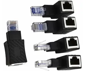 Customized 90 Degree Ethernet LAN RJ45 Male to Female, Right Angle Network Cat5 / Cat5e Extender Adapter