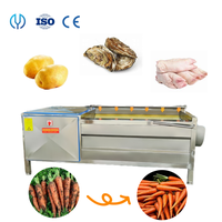 Ce Hoge Capaciteit Industriële Aardappel Wortel Kwast Roller Wassen En Schillen Apparatuur Grootschalige Reinigingsmachine